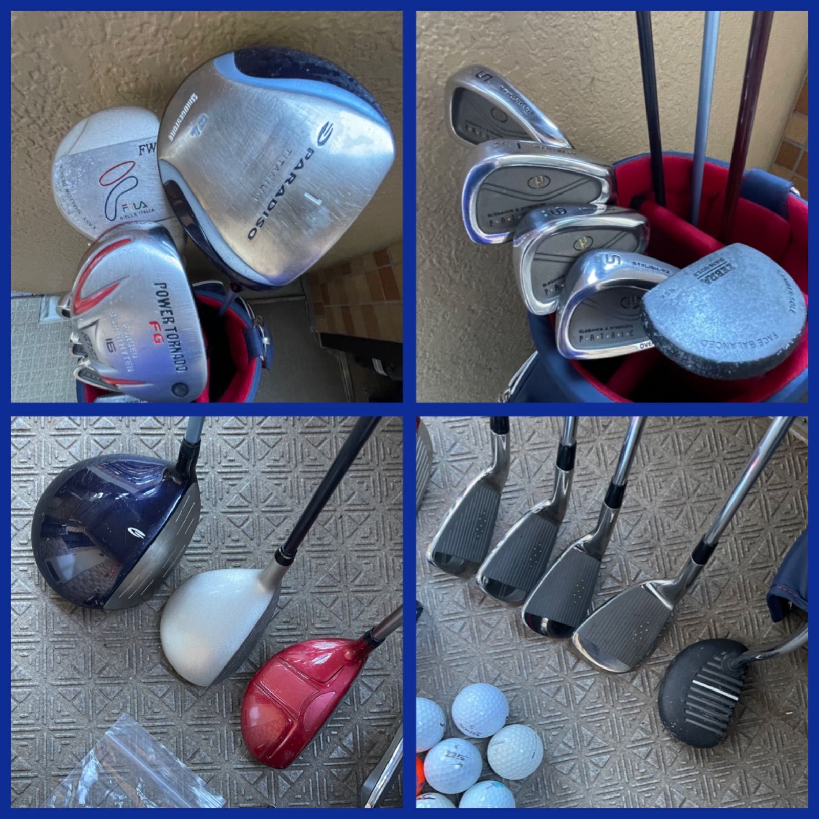 上下セット★ラスト即発送★ジーフォアゴルフレディースセット FILA GOLF フィラゴルフ スターターセット レディース クラブ 8
