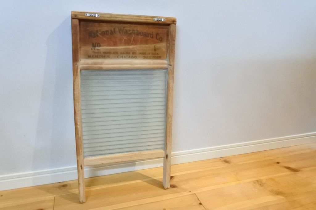 ビンテージ】アメリカ製National Washboard 社 ガラスの洗濯板