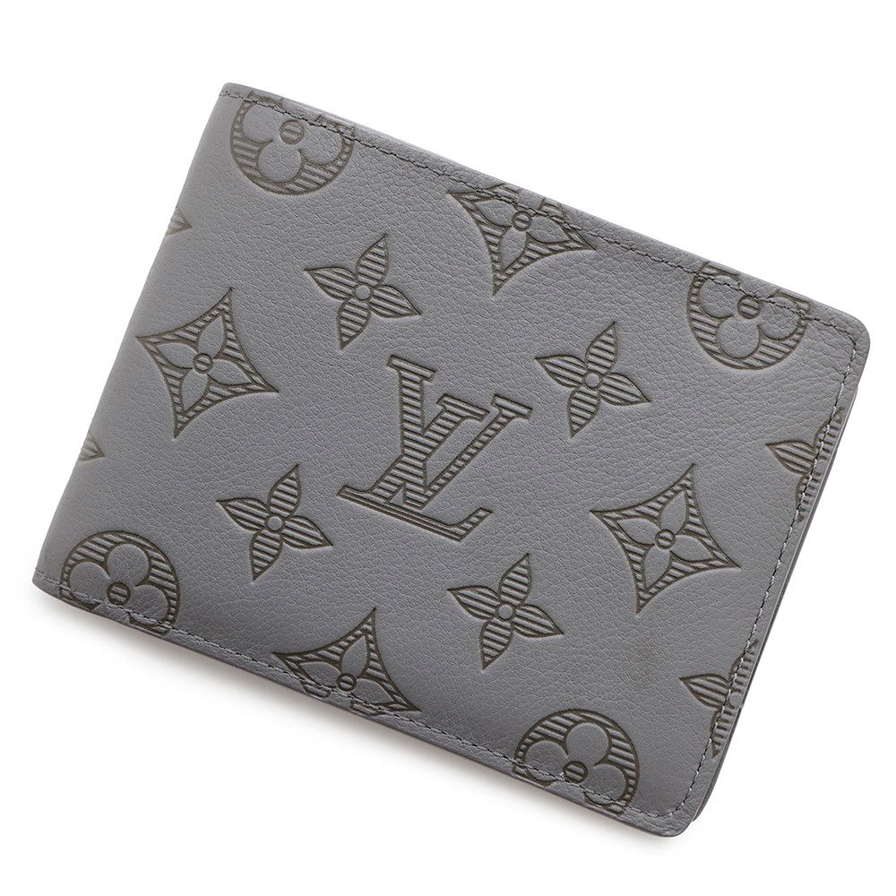 ルイヴィトン 二つ折り財布 モノグラム シャドウ ポルトフォイユ ミュルティプル M81383 LOUIS VUITTON