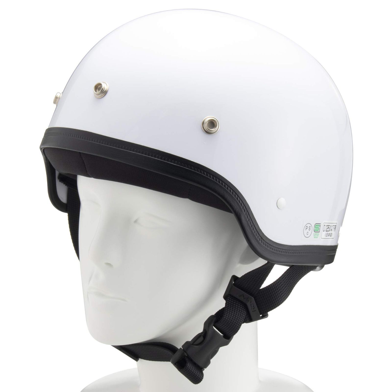 人気商品】ホワイト 125cc以下バイク用 イヤーフラップ着脱可 AJ