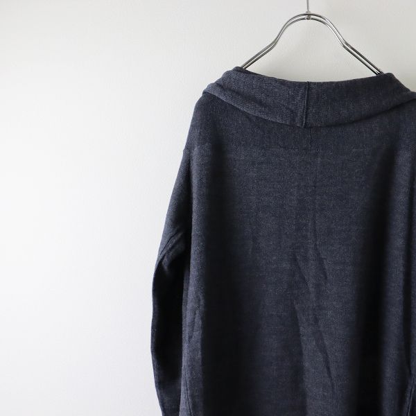 美品 定価2.4万 Veritecoeur ヴェリテクール VCK-205 Wool Twill Weave Long Cardigan F/グレー  ロングカーディガン【2400013378932】