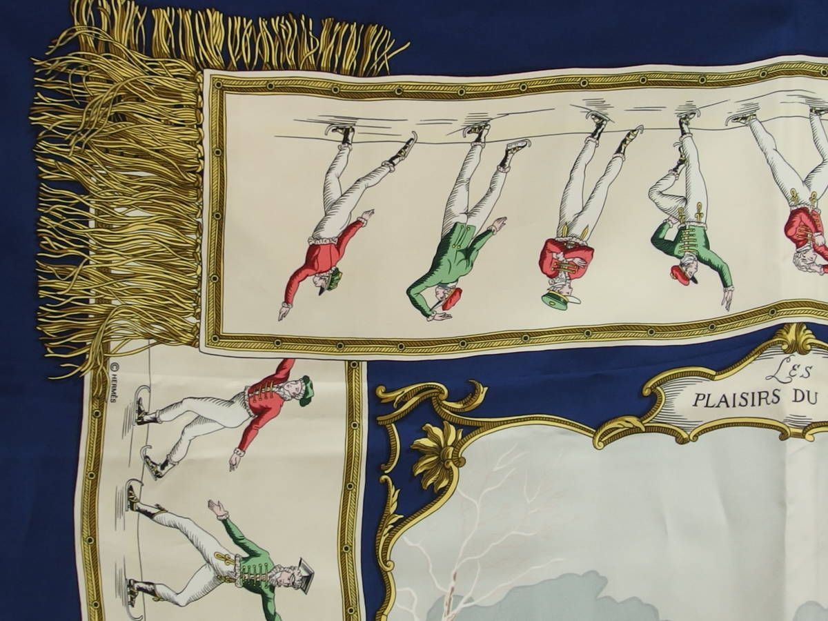 エルメス スカーフ（カレ）Les Plaisirs du Froid エルメススカーフ