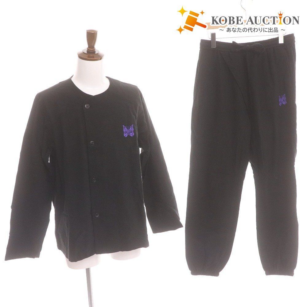 ニードルズ パジャマ 上下セット セットアップ トップス ボトムス メンズ S ブラック 袋付き ♥