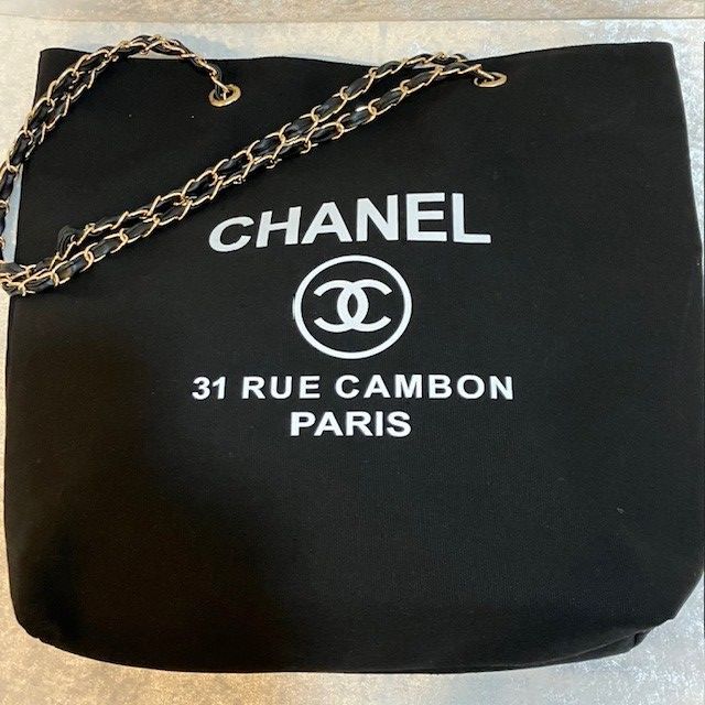 シャネル CHANEL キャンバスチェーンストラップ トートバック