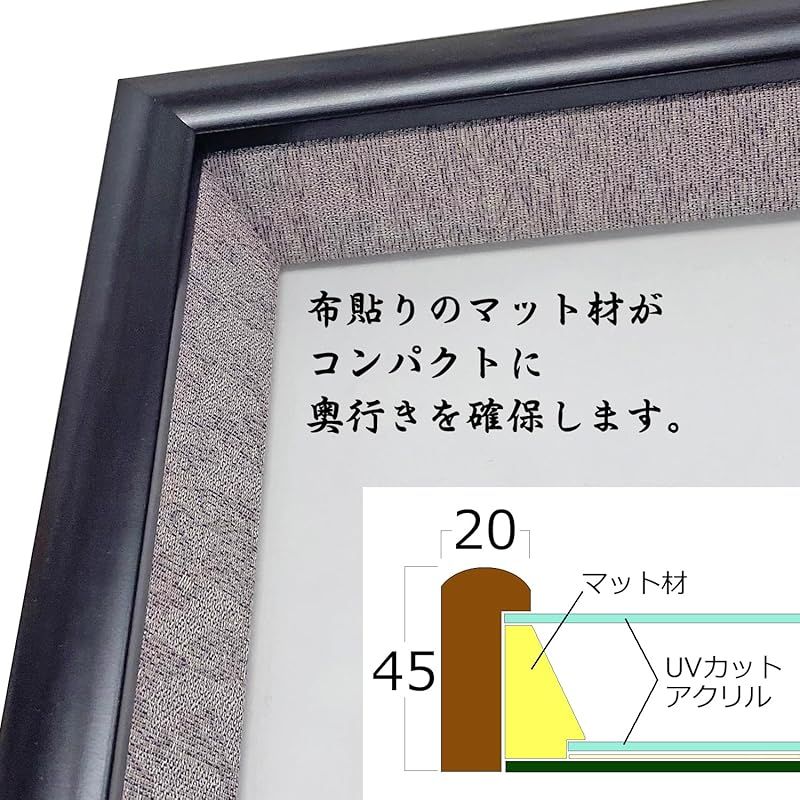 勲章ケースも飾れるコンパクト叙勲額 志賀 (単光章・双光章・小