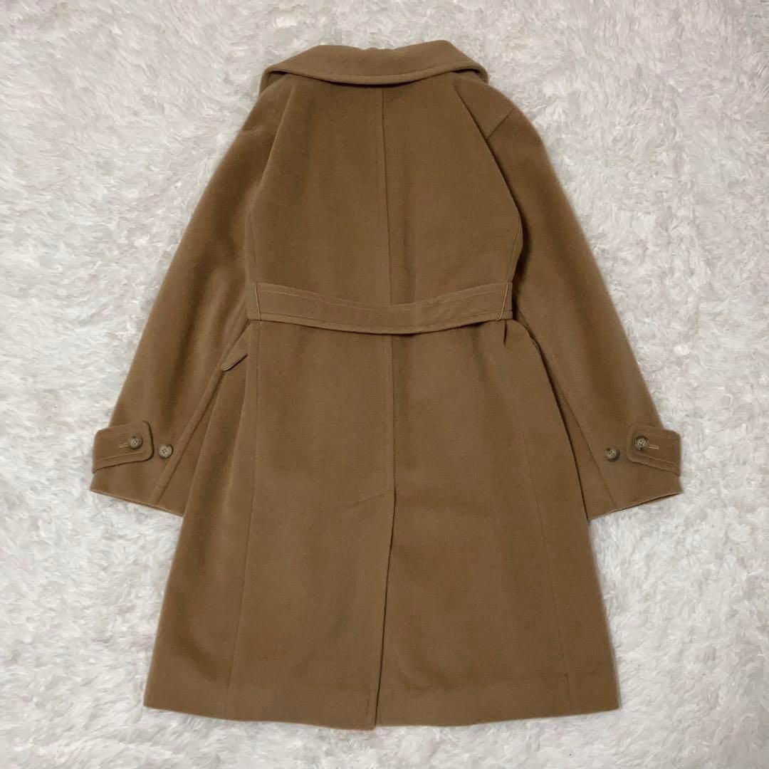 【美品✨】MaxMara ベルテッドコート 銀タグ ロング 黒 42 マックスマーラ ベルテッドコート ウール マニュエラ 高級銀タグ