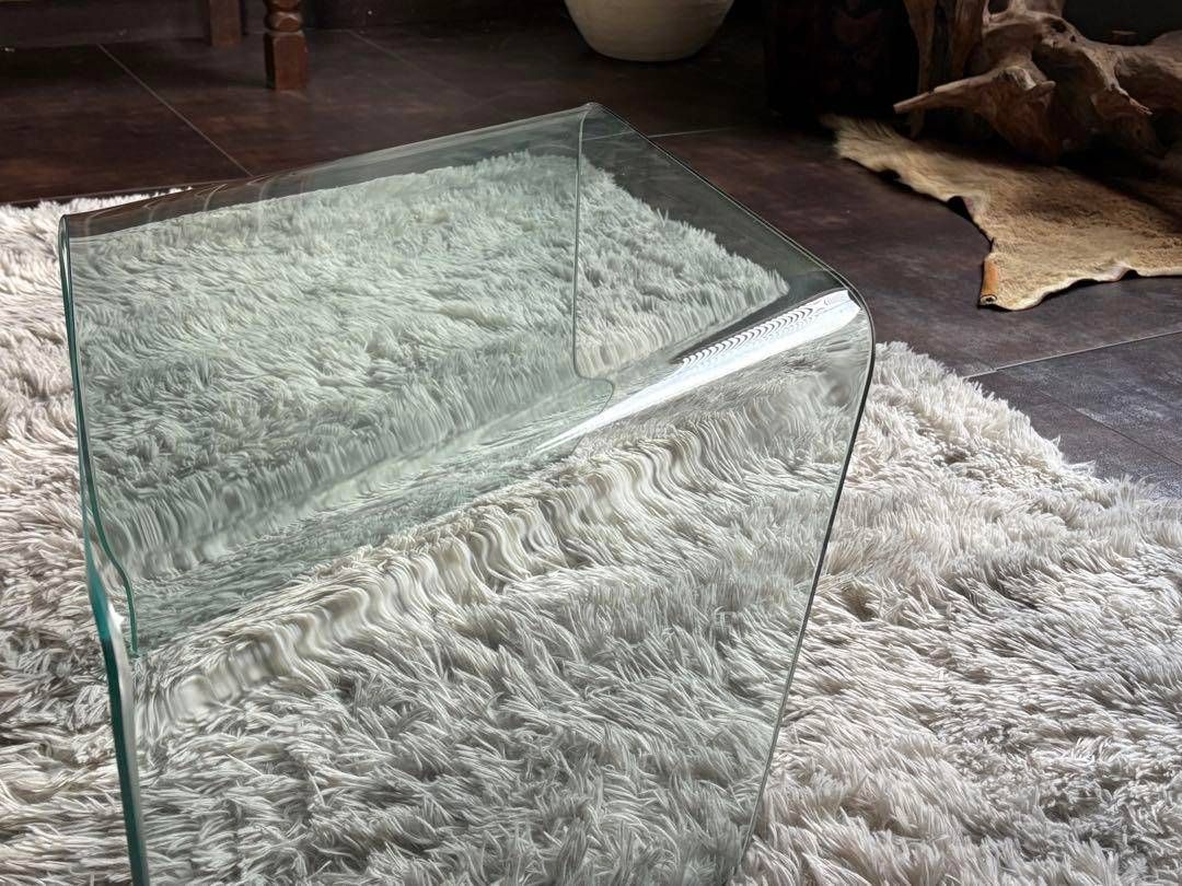 ①ガラステーブル　サイドテーブル　ローテーブル　斜めテーブル　高級家具　IZG ②ガラステーブル サイドテーブル ローテーブル 斜めテーブル