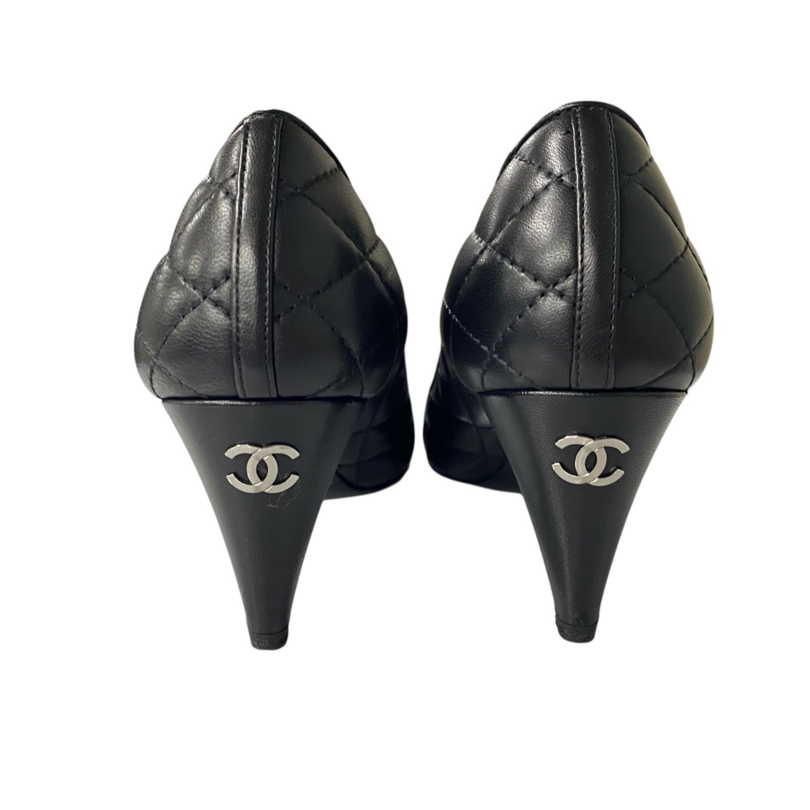 ○美品 シャネル CHANEL パンプス ハイヒール マトラッセ ココ