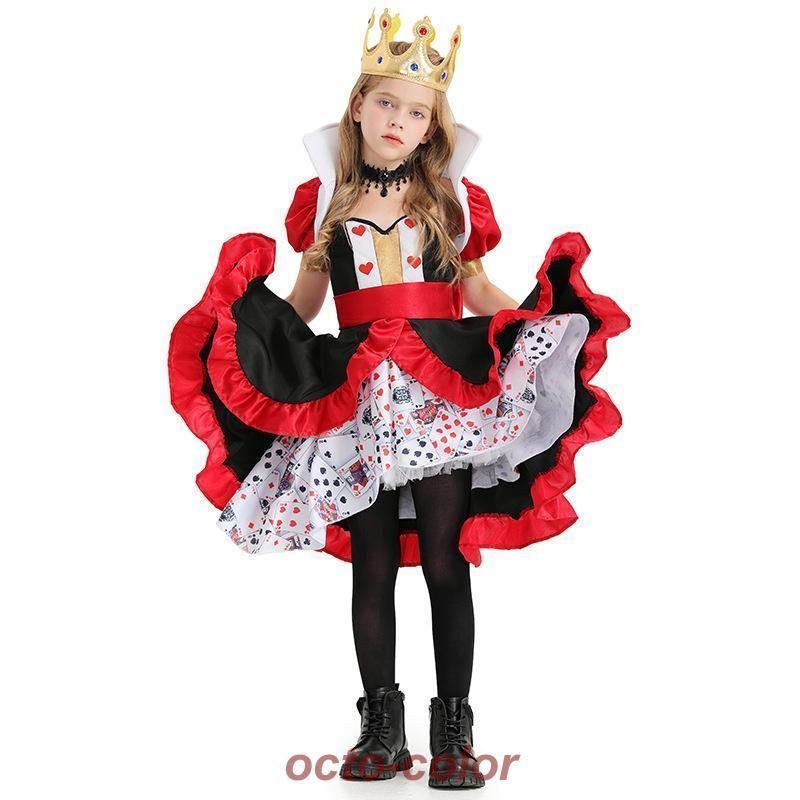 ディズニー ハートの女王  風 ワンピース レディース 漢服 ドレス ハート の 女王 コスプレ ディズニー ハートの女王 風