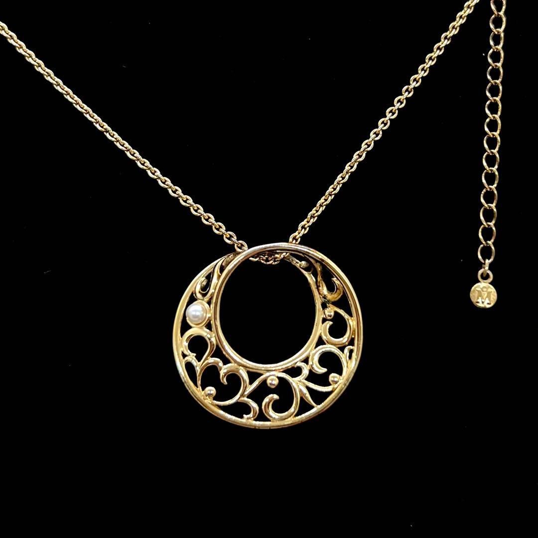 MIKIMOTO ミキモト ネックレス ベビーパール ペンダント グラス