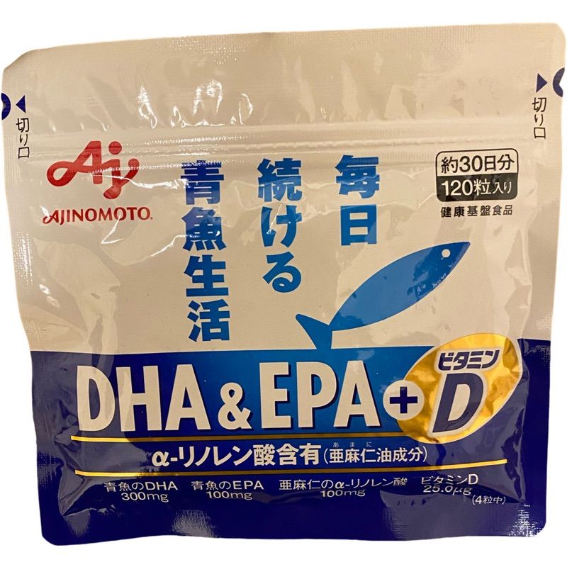 味の素 DHA&EPA+ビタミンD 120粒入り - メルカリ