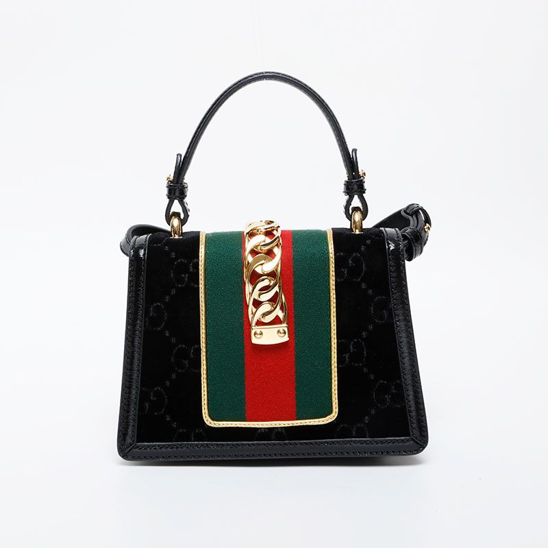GUCCI グッチ ショルダーバッグ シルヴィ GG スプリーム ベロア