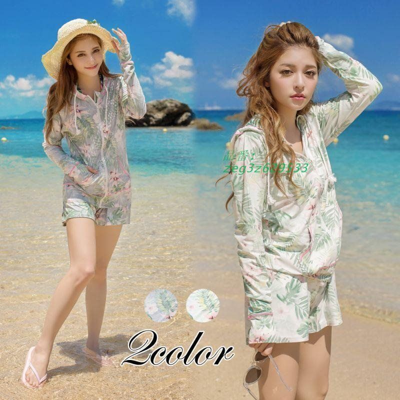 セットアップ 上下セット 2点セット ラッシュガード ラッシュスイムパンツ ショートパンツ ジップアップ スイムウエア フィンガ レディース zeg3z629533