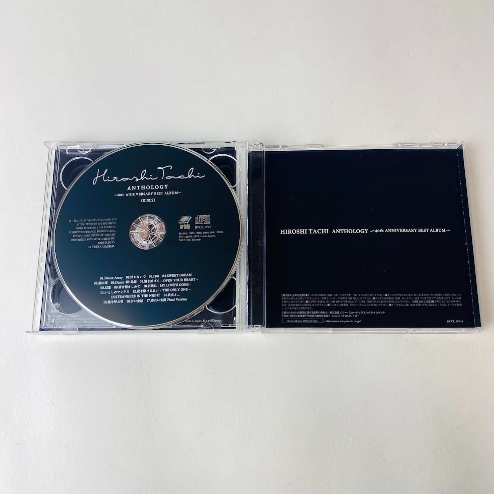 CD2枚組 舘ひろし / ANTHOLOGY～40th ANNIVERSARY BEST ALBUM
