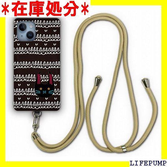 スカラー ScoLar デザイン iPhone14互換品 ケース スマホショルダー アイフォン14互換品 スマホケース ショルダーストラップ ショルダーケース スマホストラップ カバー スマホカバー 猫アップリケ ネコストライプ ハート 921