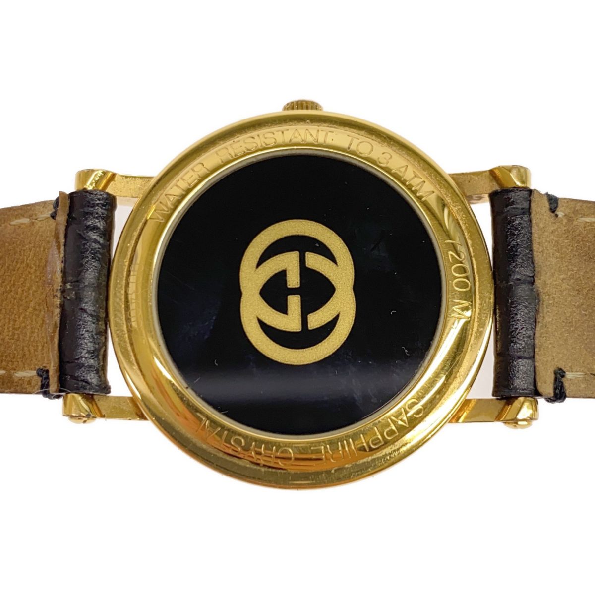 腕時計 稼働 グッチ GUCCI 7200M クォーツ 2024.7電池交換済 革