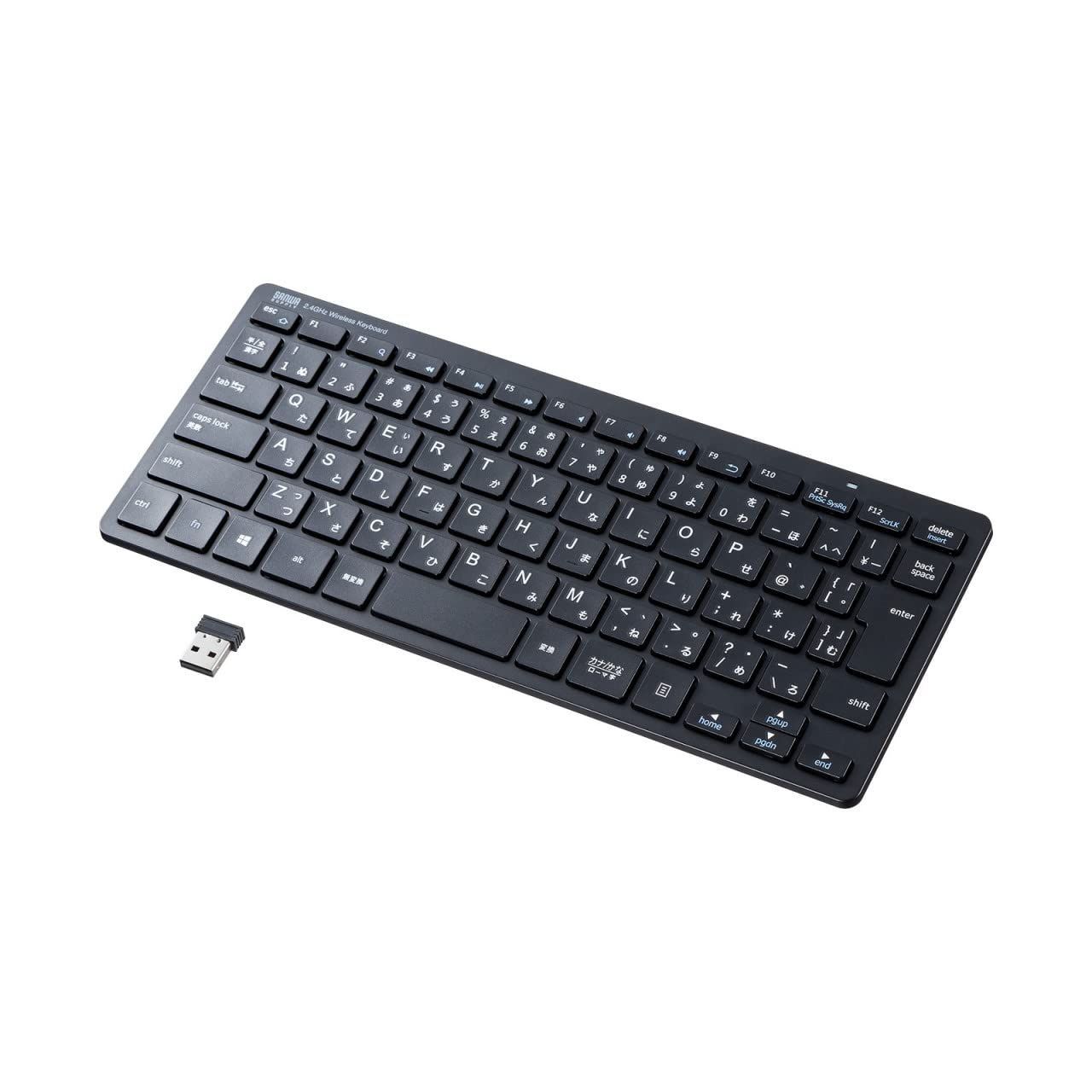 【数量限定】Aレシーバー) ワイヤレス(USB スリムデザイン 抗菌 キーボード パンタグラフ Supply) ブラック サンワサプライ(Sanwa SKB-WL36BK
