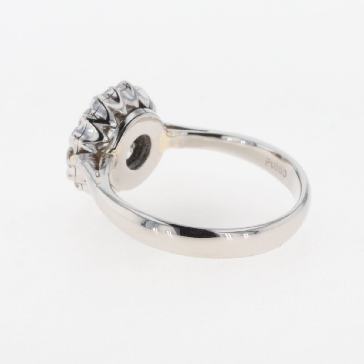 メレダイヤ デザインリング プラチナ 指輪 リング 9号 Pt850 ダイヤモンド レディース 【中古】