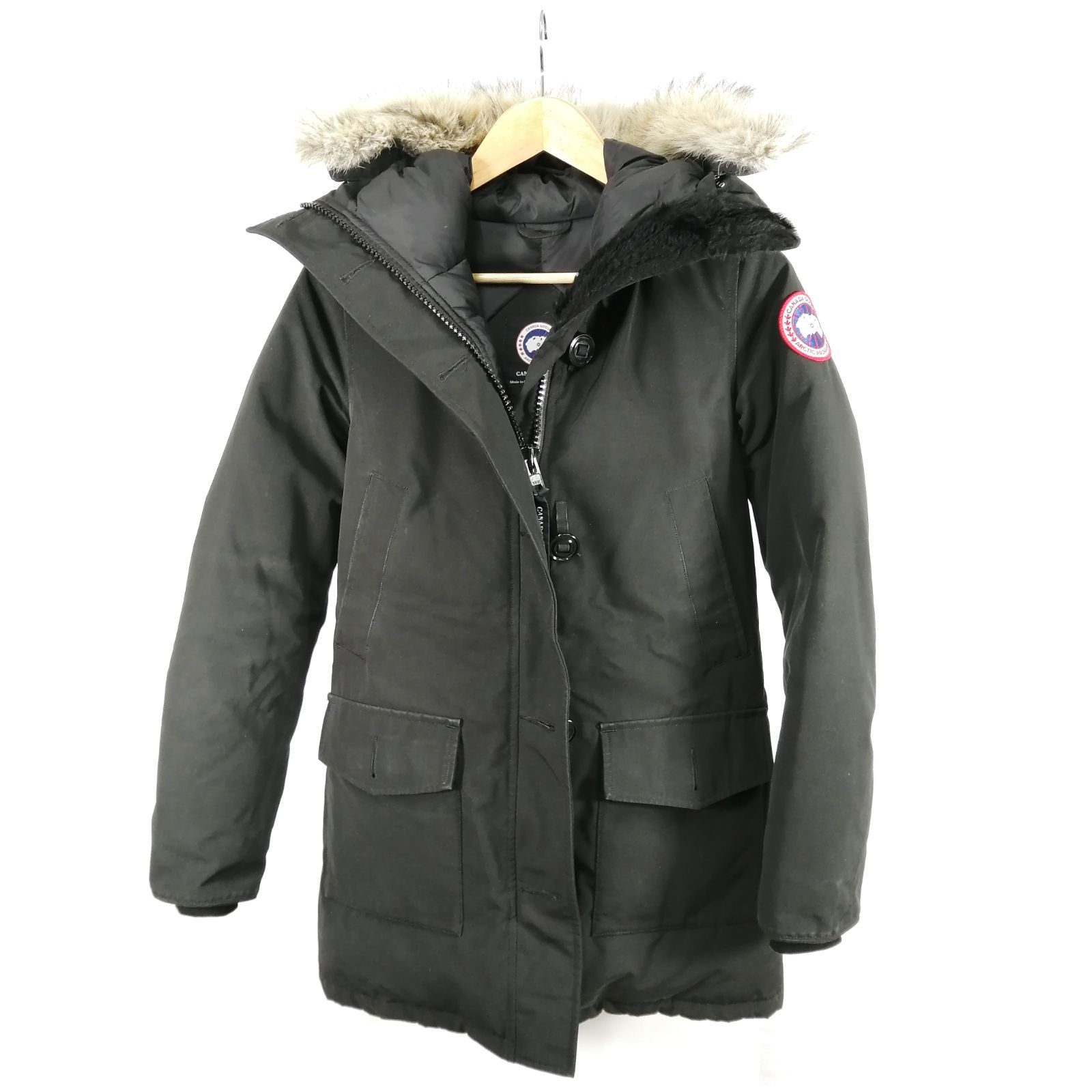 CANADA GOOSE Bronte Parka カナダグース ブロンテ レディース MM M ブラック 黒 リアルファー ダウン 2603JL -  メルカリ