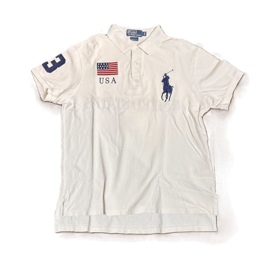 Polo Ralph Lauren 星条旗　ビッグポニー ポロシャツ　メンズ　【古着】【送料無料】
