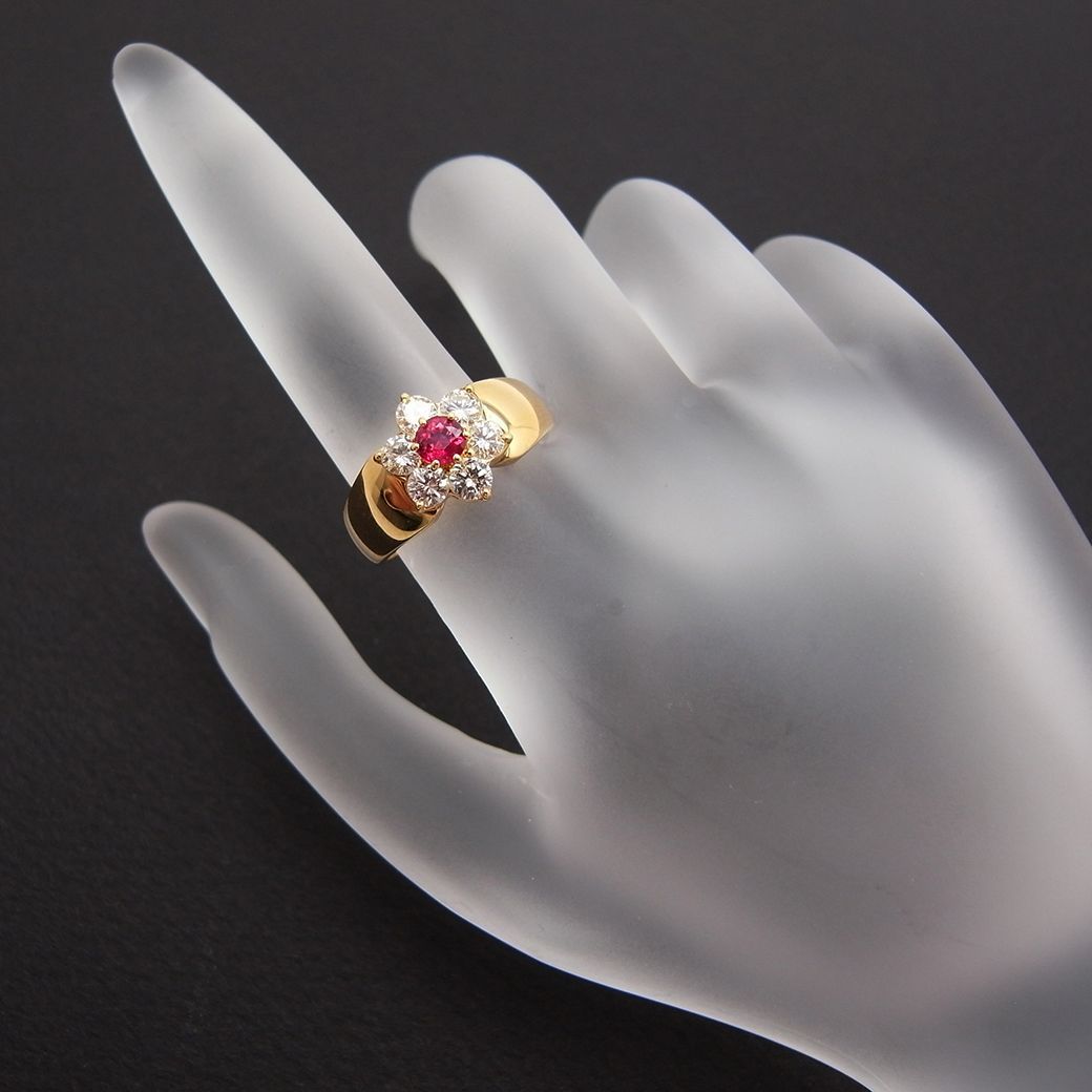 専用RC215☆高級 ルビー0.26ct ダイヤ K18 リング - library 専用RC215☆高級 ルビー0.26ct ダイヤ K18 リング - library