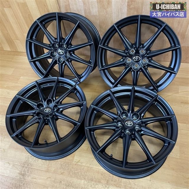 トヨタ GR86純正18インチホイール スタッドレス付4本セット 中古 アルミホイール GR86純正 18インチ ブラック 4本 7.5J +48