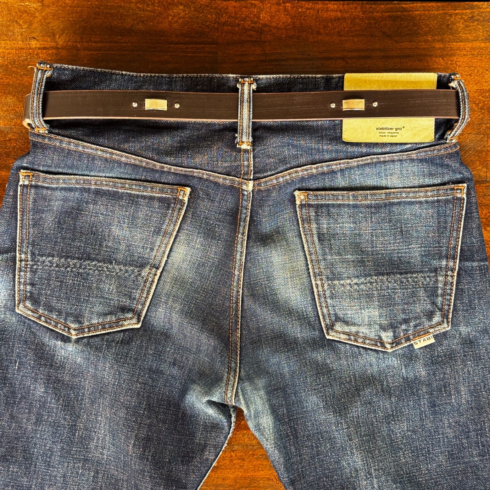 スタッズウエスタンベルトUKサドルチョコ01 23