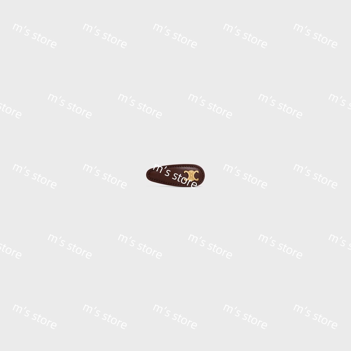 新品 CELINE トリオンフ スナップ ヘアクリップ チェスナッツ ブラウン すぐ届く【CELINE】トリオンフ スナップヘアクリップ 2つセット