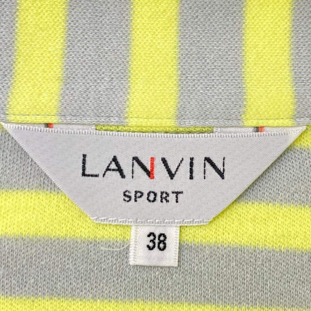 LANVIN SPORT 長袖　ボーダー　ハーフジップ　ゴルフ　サイズ40 薄手 サイズ：38 LANVIN SPORT ランバン スポール ハーフジップ 長袖Tシャツ