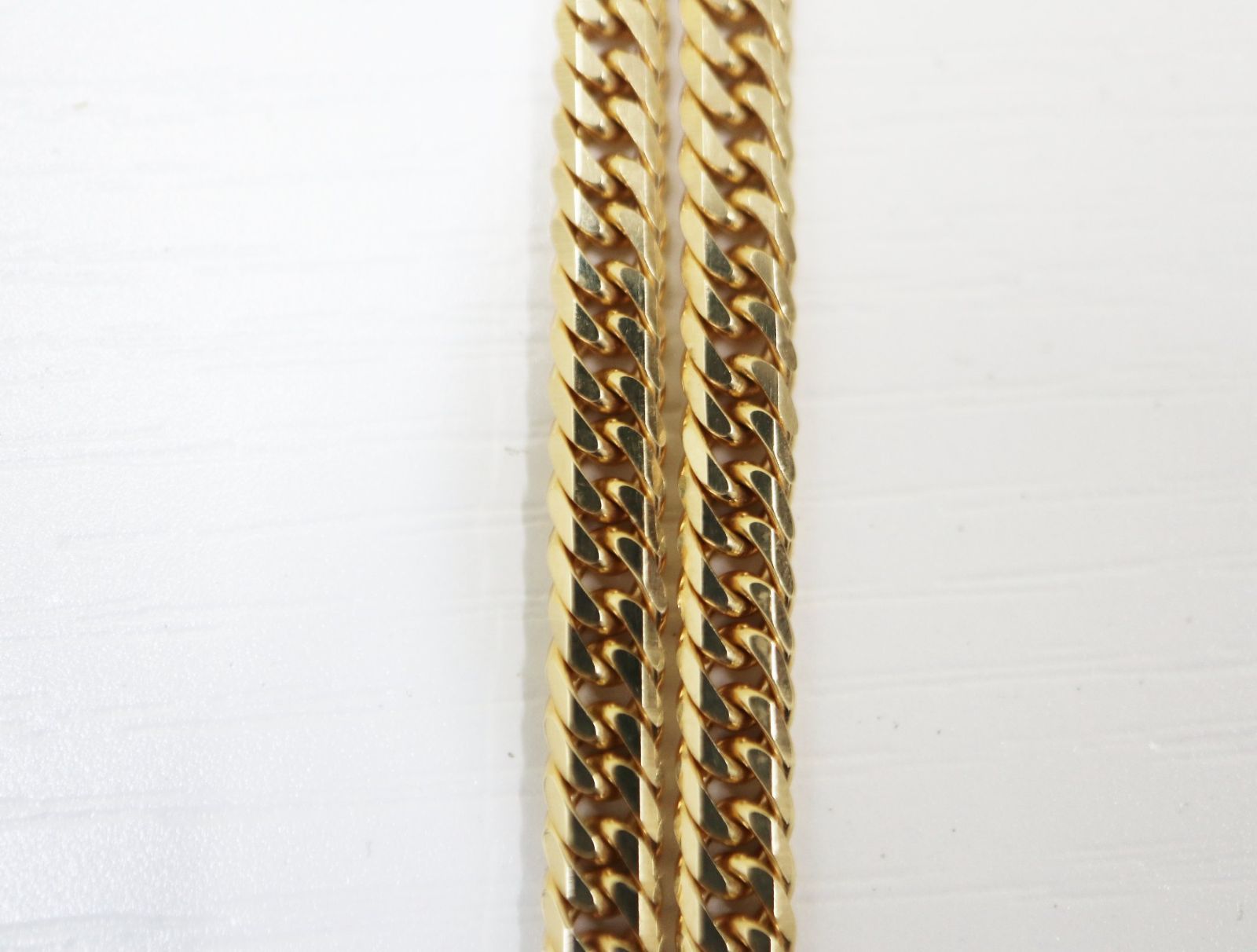 売り切れました。K18 18金 6面ダブル 喜平ネックレス 10.3g 約50.5cm