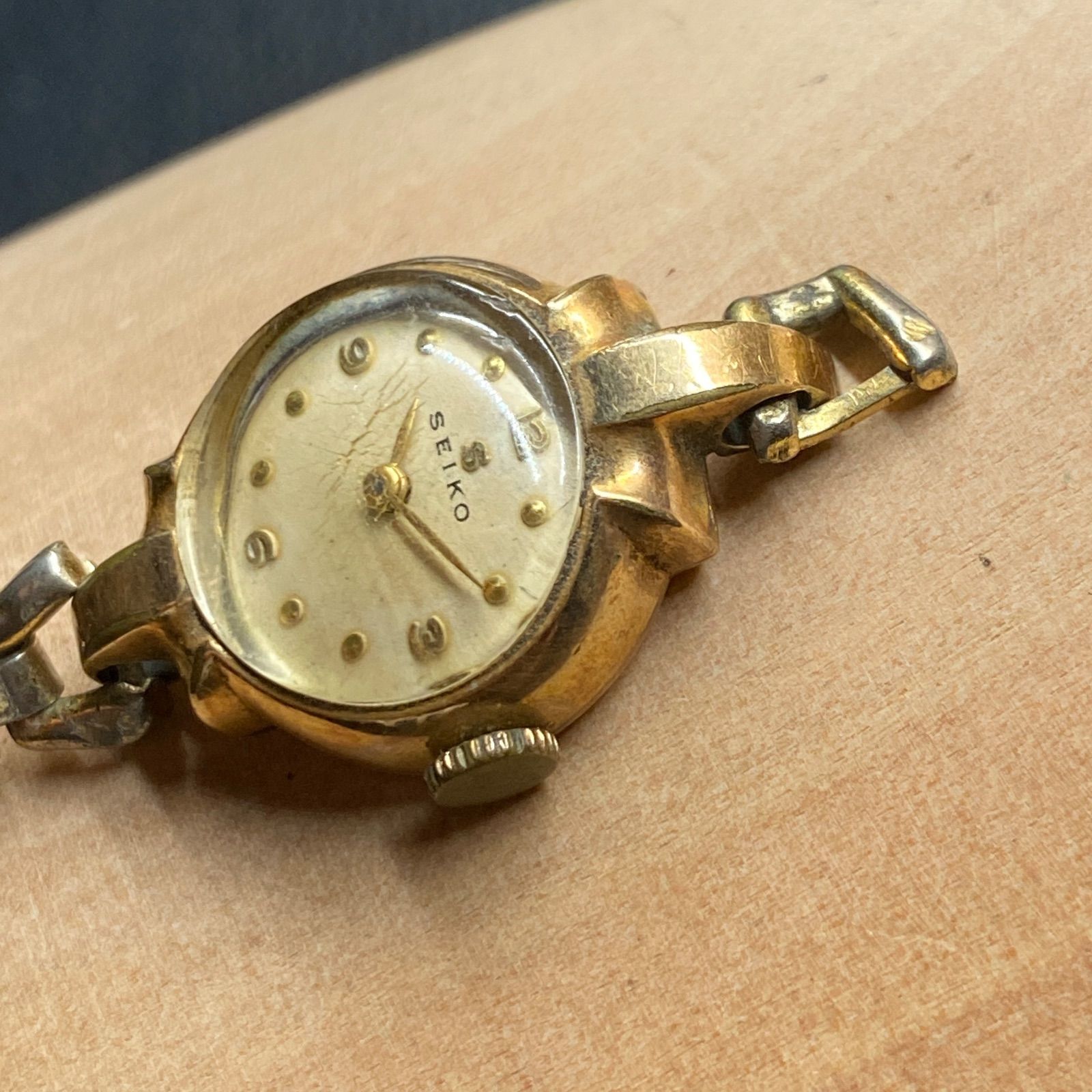 SEIKO セイコー gold feather ゴールドフェザー 25石 15005E メンズ 