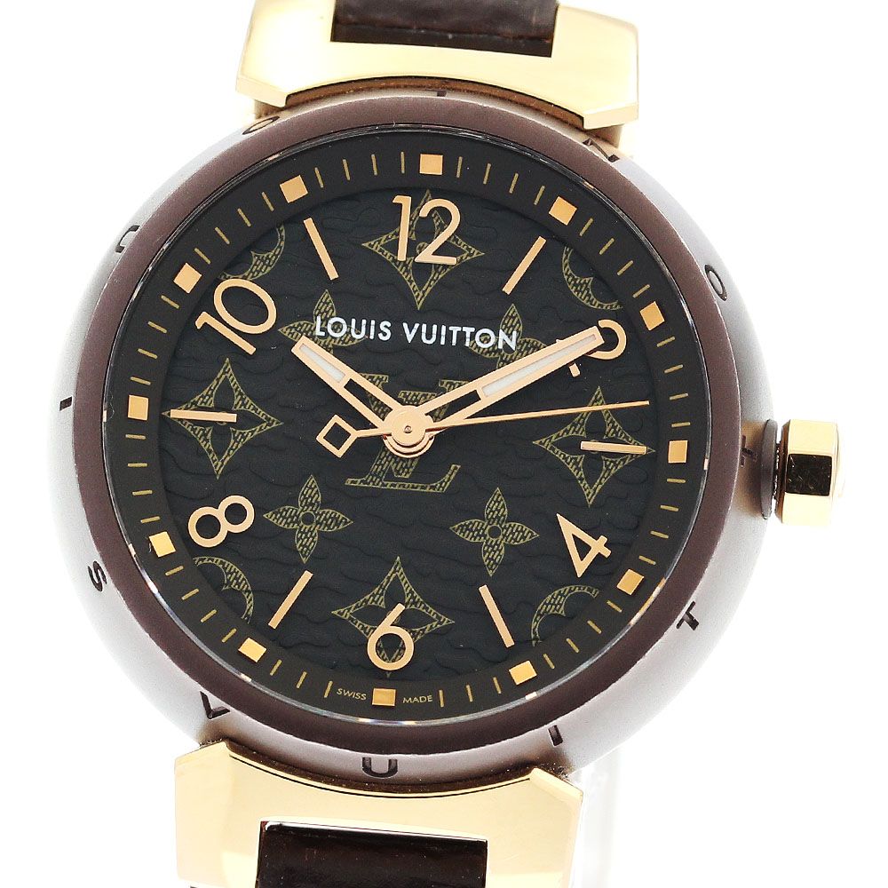 ルイ・ヴィトン LOUIS VUITTON QA137 タンブールスリム クォーツ レディース 箱・保証書付き_896004 ルイ・ヴィトン LOUIS VUITTON QA137 タンブールスリム クォーツ