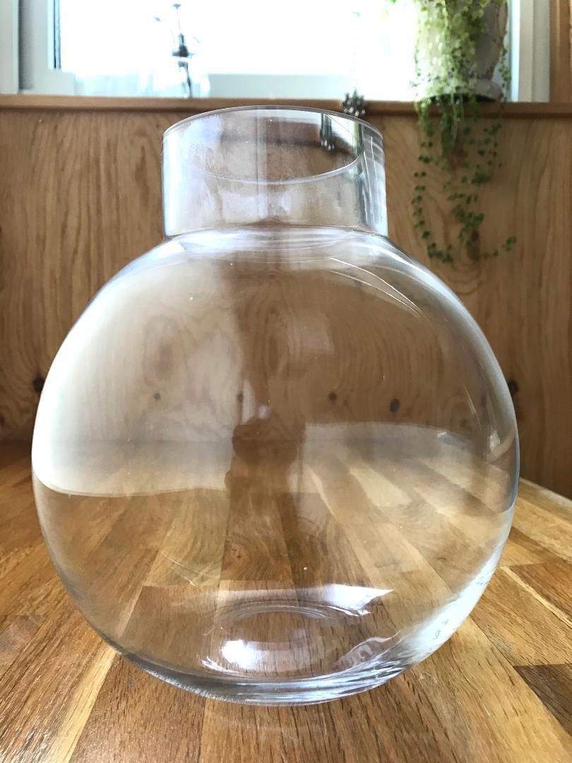 x【SHOPS】花瓶 フラワーベース ガラス 大きい 北欧　インテリア　花器　モダン G032 大 一輪挿し北欧 透明 シンプル クリア 北欧 大きな 室内 飾り ガラス花瓶 シリンダー 球 vase おしゃれ