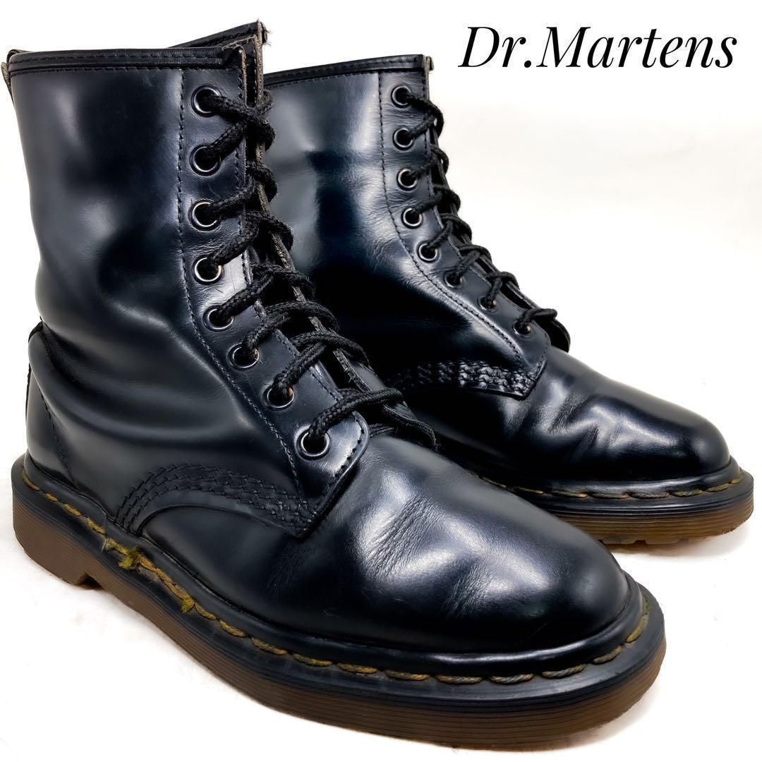 生産終了品 英国製 Dr.Martens ドクターマーチン 8ホールブーツ 黒 ブラック 約22.5cm
