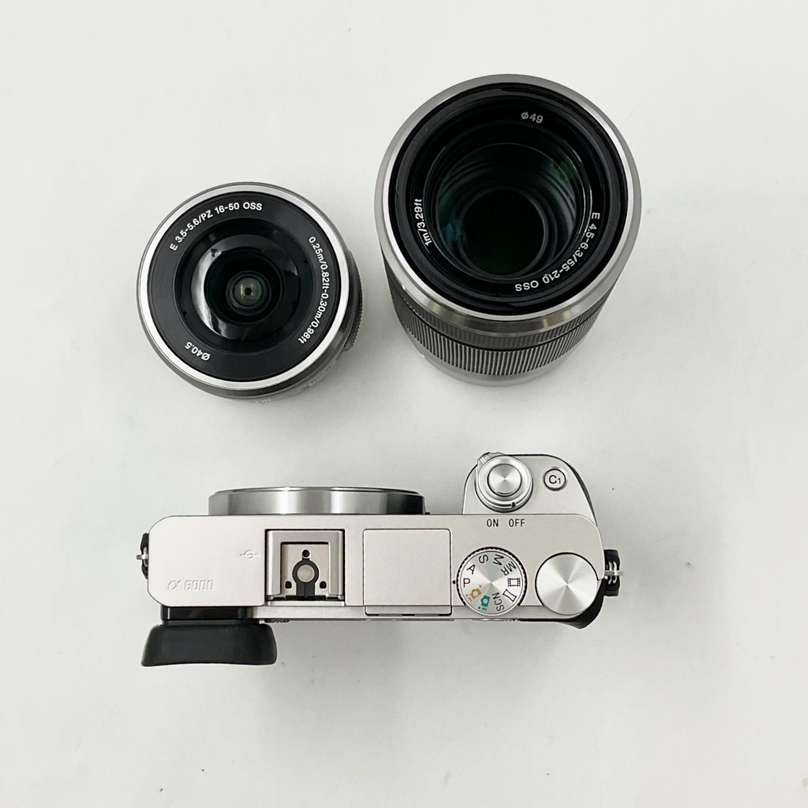 返品保証・動作確認済】SONY α6000 ホワイト ダブルズームレンズキット