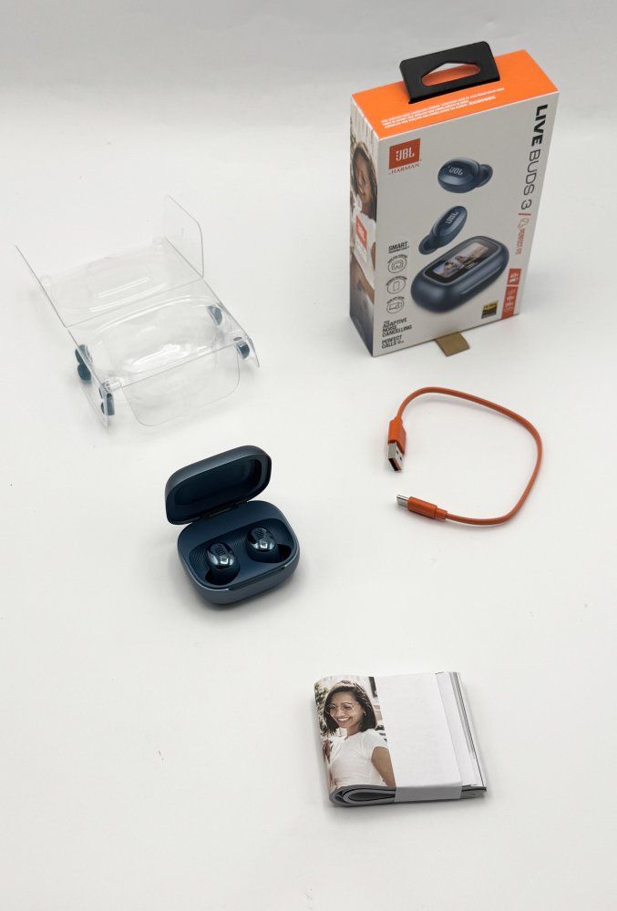 JBL LIVE BUDS 3 スマートタッチディスプレイ搭載 ワイヤレスイヤホン ブルー