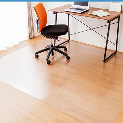 100x180cm_1.5mm チェアマット 透明 180×100cm クリア ダイニングマット 床保護マット 厚み1.5mm デスクチェアマット PVCマット 大型デスク足元マット 傷防止マット 特大サイズ オフィス 食卓 フロア 