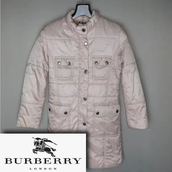 バーバリー | キッズジュニア | 身長130cm | 軽量ダウンハーフコートジャケットアウター | ヴィンテージ187