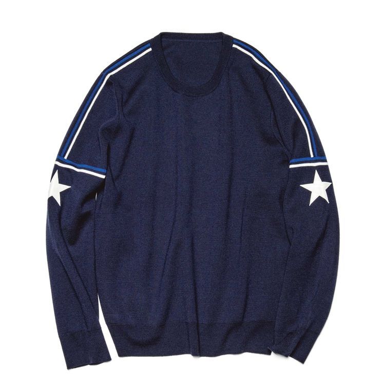 uniform experiment SLEEVE STAR CLASSIC CREW NECK KNIT ニット UE 