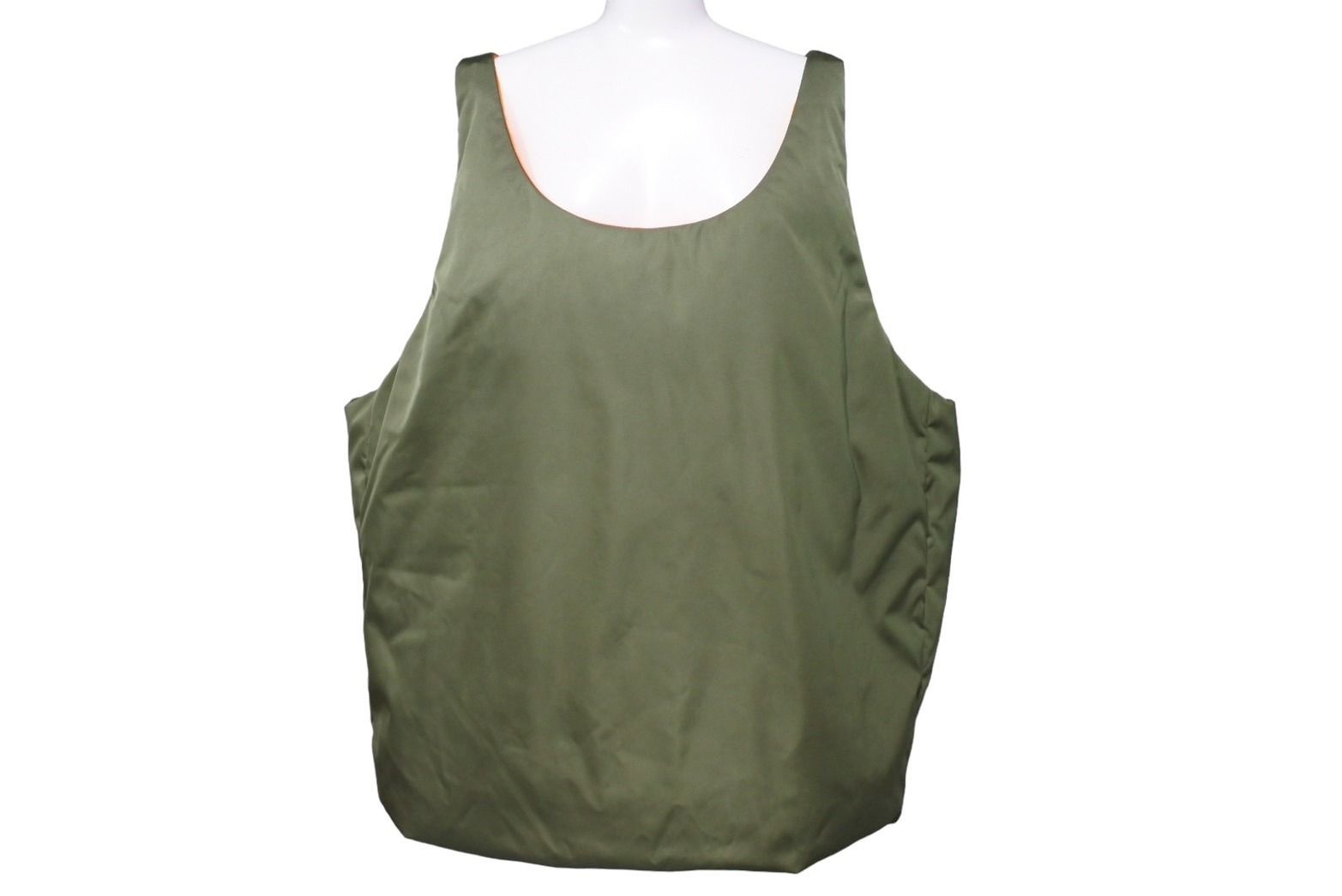 新品同様 PRADA プラダ パテッド ナイロン ダウンベスト 23AW カーキ