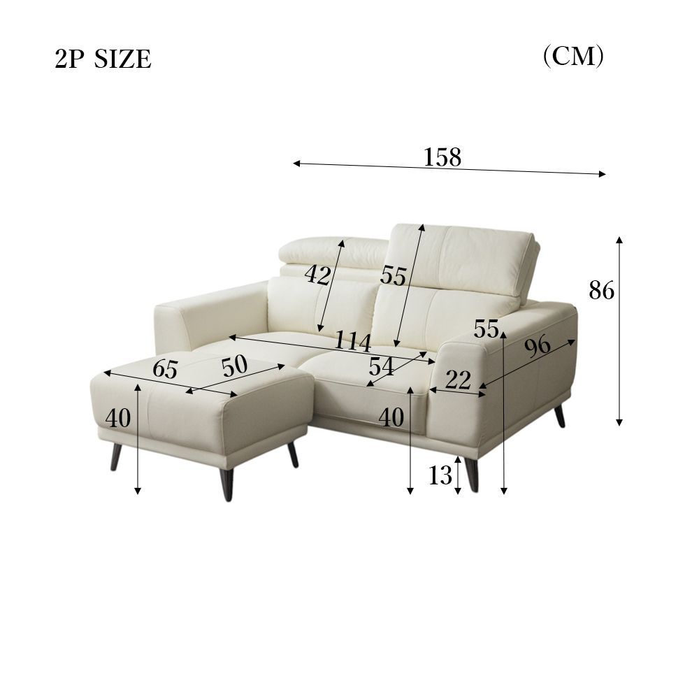 SHUNOVO ２人掛けソファ 本革 可動式ヘッド付き レザー 感 オフホワイト グレー チャコールグレー NEXPOTALLINN_EU