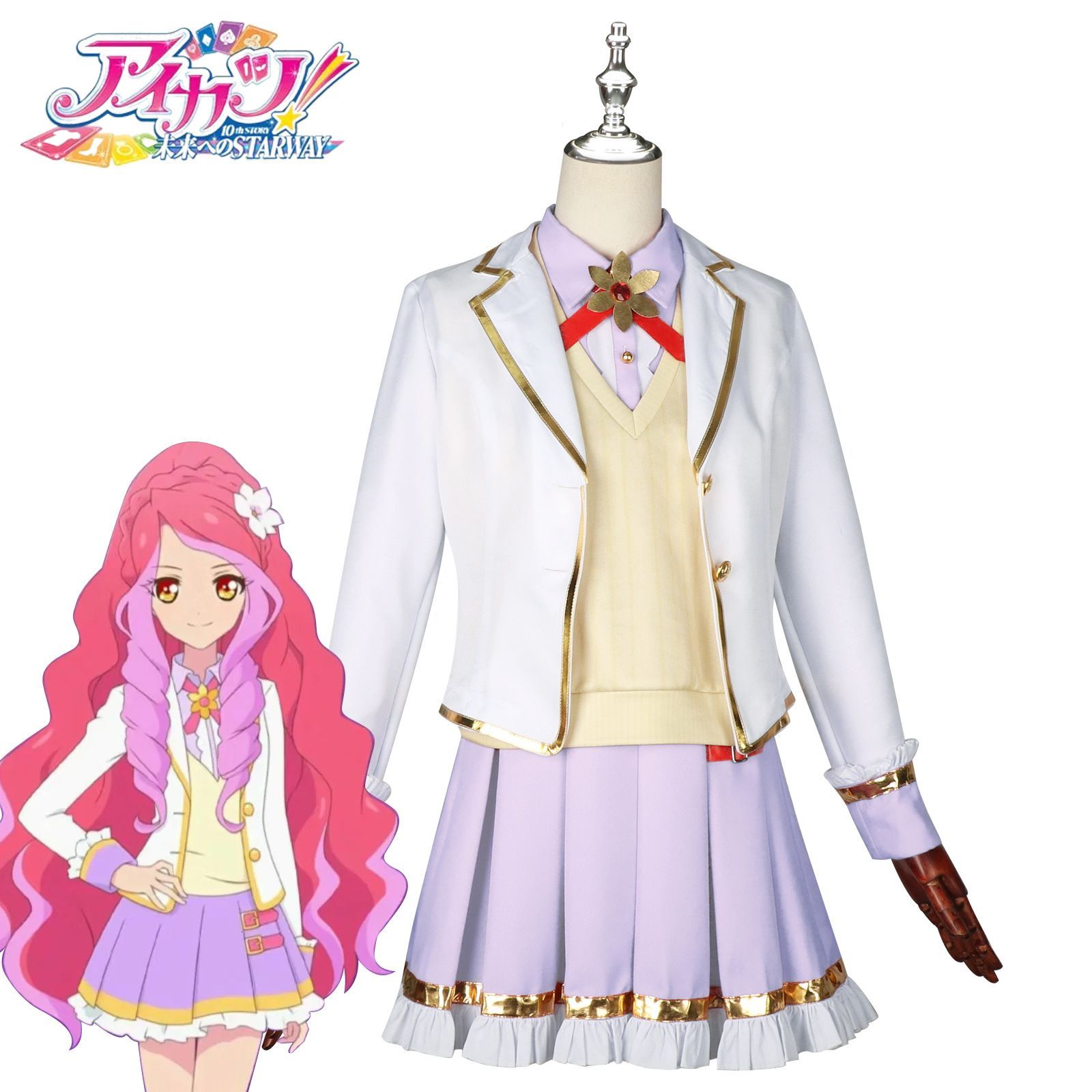 アイカツ！シリーズ星宮ほしみいちごコスプレ衣装 コスチューム