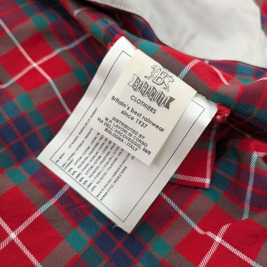 BARACUTA バラクータ スイングトップブルゾン 36サイズ 裏地チェック BARACUTA バラクータ スイングトップ ジャケット ブルゾン
