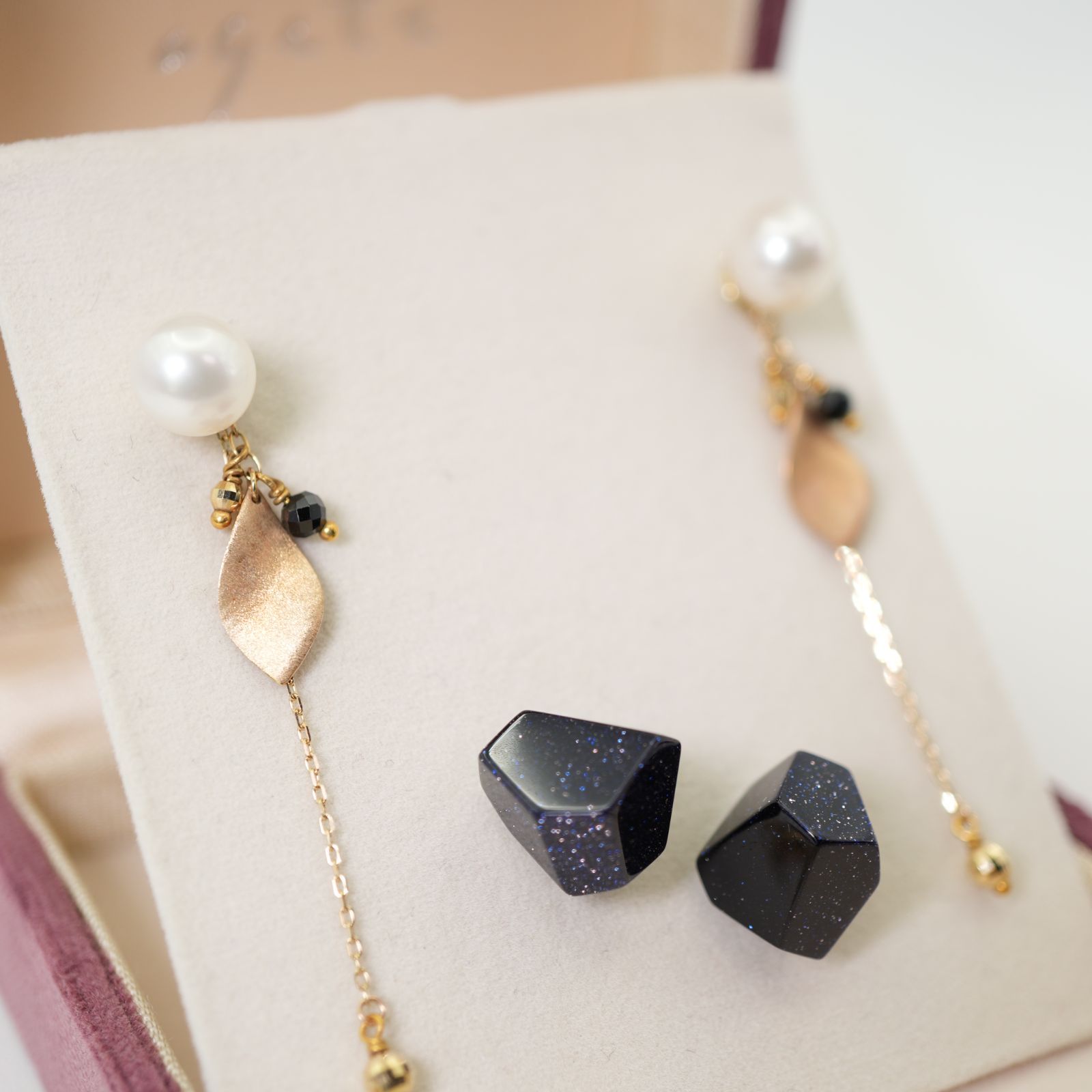 アガット 2015 限定 ピアスセットK10 パール リーフ/24-1101 - メルカリ 