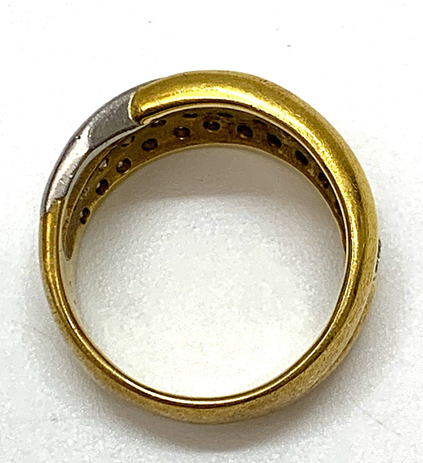 18k pt850 コンビ ダイヤリング K18 ・ PT850 コンビ ダイヤモンド 総計 0.55ct リング 指輪