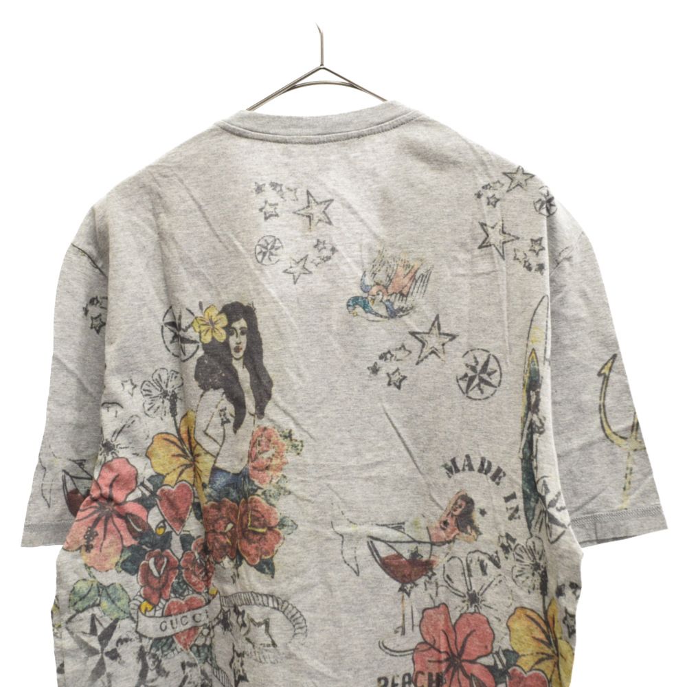 GUCCI (グッチ) 09SS マーメイドタトゥー VネックTシャツ カットソー 