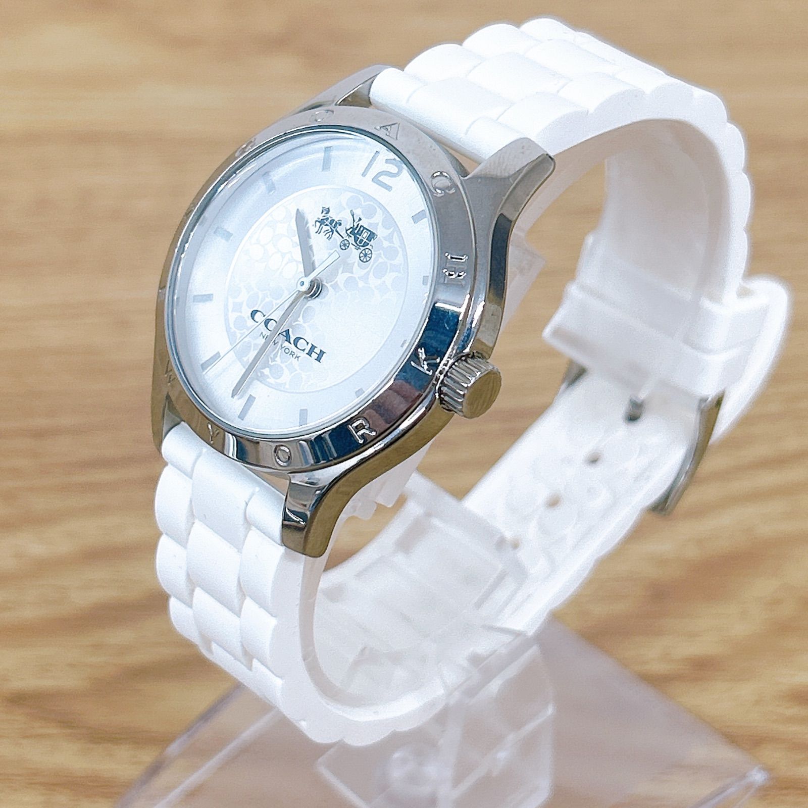 COACH アナログ腕時計 ホワイト ユニセックス COACH コーチ 腕時計 白 ☆【不動】COACH 腕時計