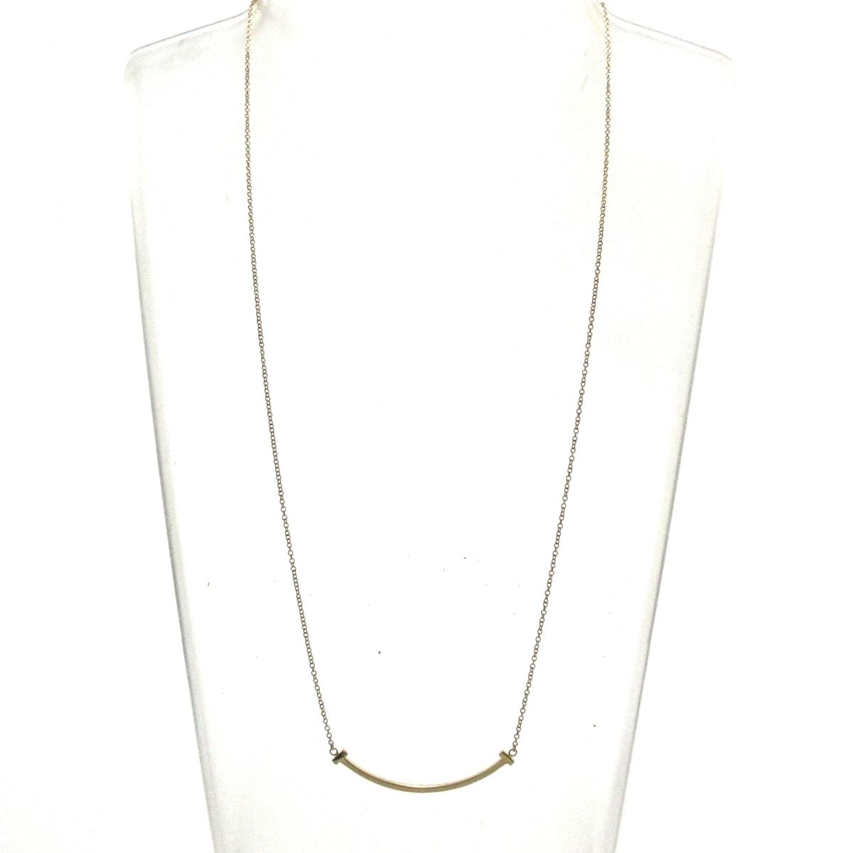 TIFFANY-Co. ティファニー ネックレス Tスマイルペンダント スモール K18PG