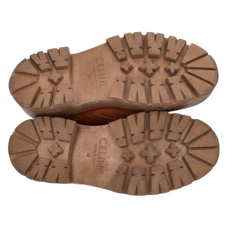 セリーヌ バルキー ロゴレザーブーツ メンズ 39 - メルカリ 