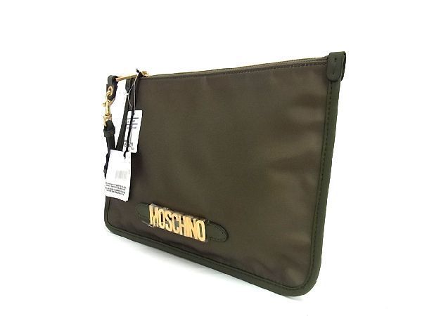 □新品□未使用□ MOSCHINO モスキーノ ナイロン×レザー クラッチ